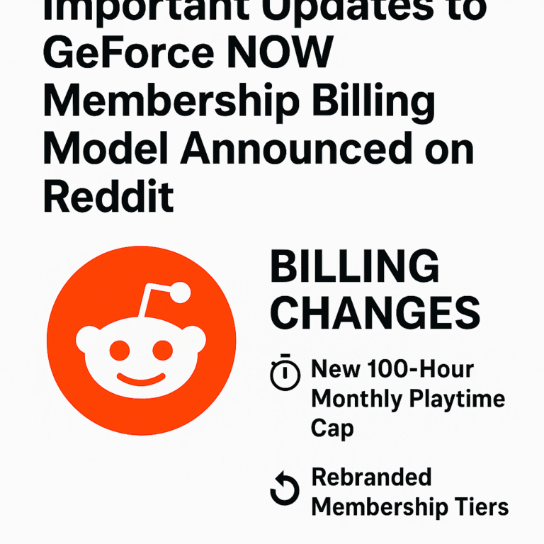 GeForce NOW membership billing changes announced on Reddit, highlighting the new 100-hour monthly playtime cap and rebranded membership tiers