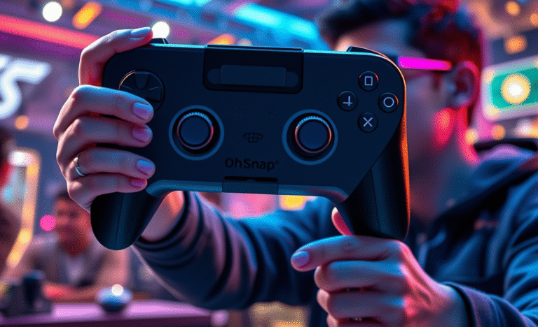 The MCON Controller designed for mobile gaming, showcasing its compact and innovative design that transforms smartphones into gaming devices.
