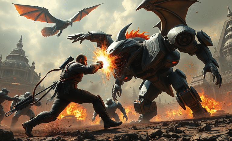 An image showcasing brutal combat and mecha mechanics in Doom: The Dark Ages on PS5.